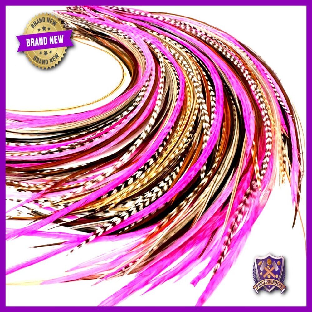 Real Feather Hair Extensions Boho Style DIY Kit Salon-Grade Heat-Safe